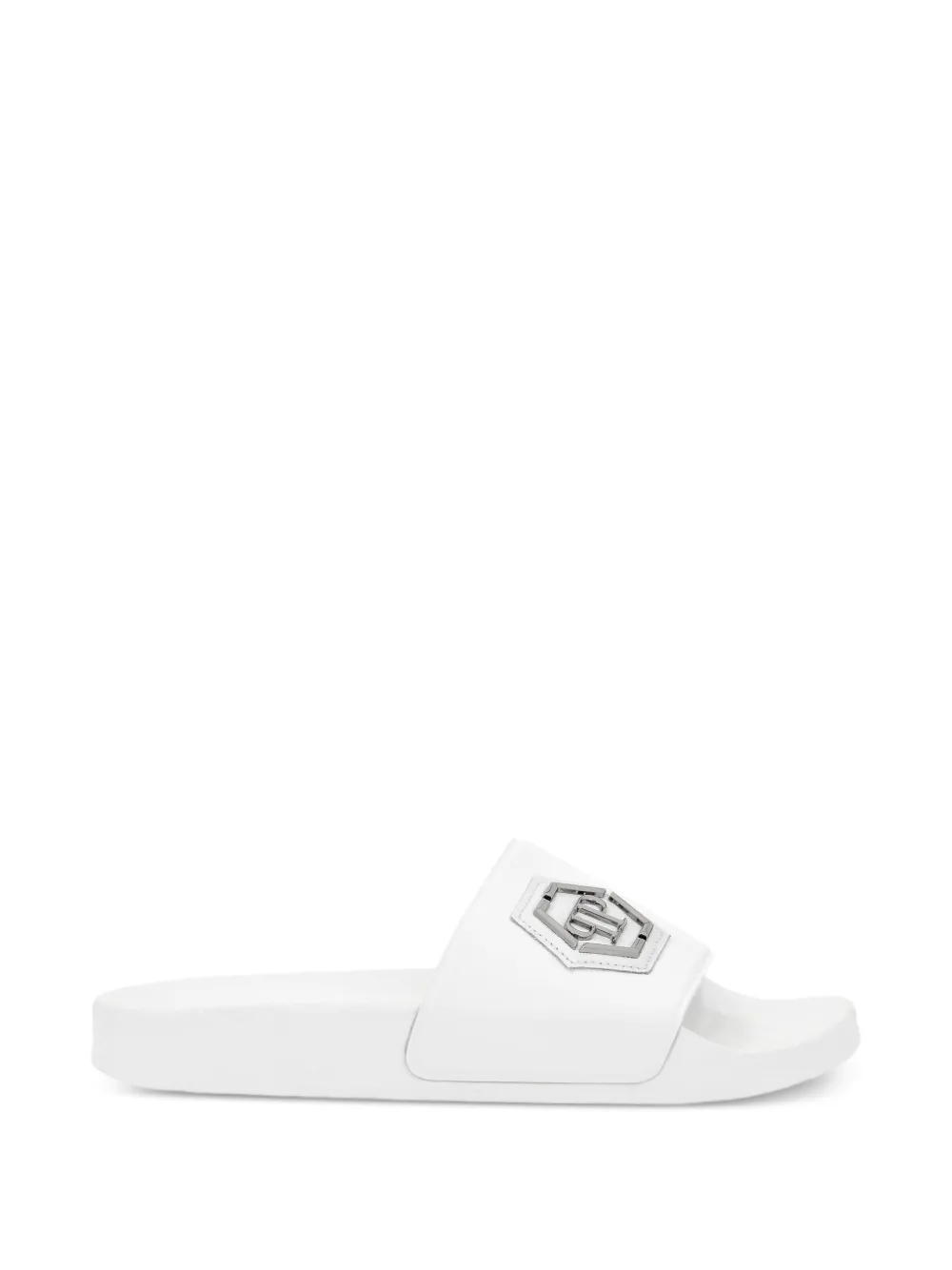 Philipp Plein Junior Sandalen met logo Wit
