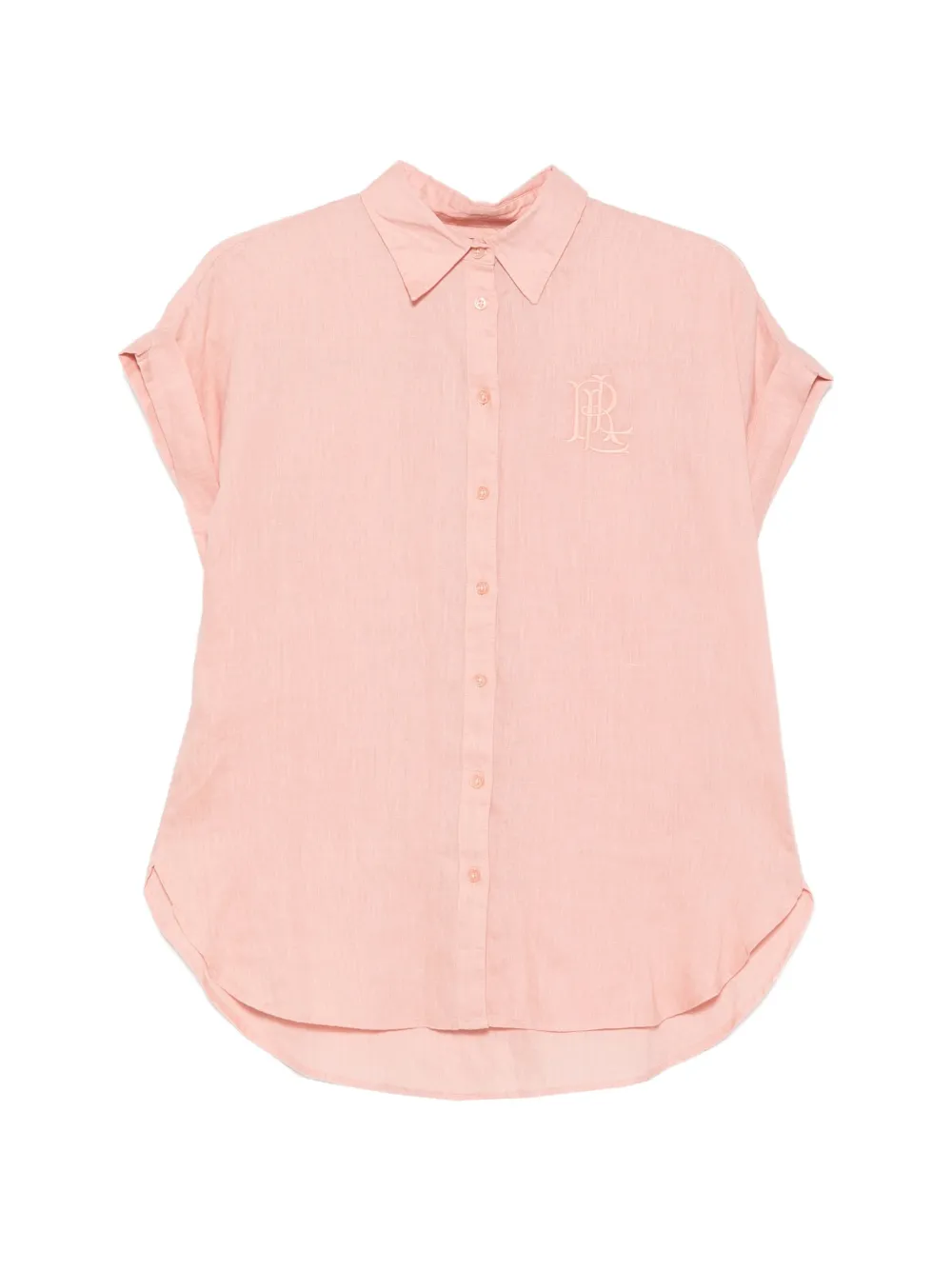 Lauren Ralph Lauren embroidered-logo short-sleeve shirt - Rosa
