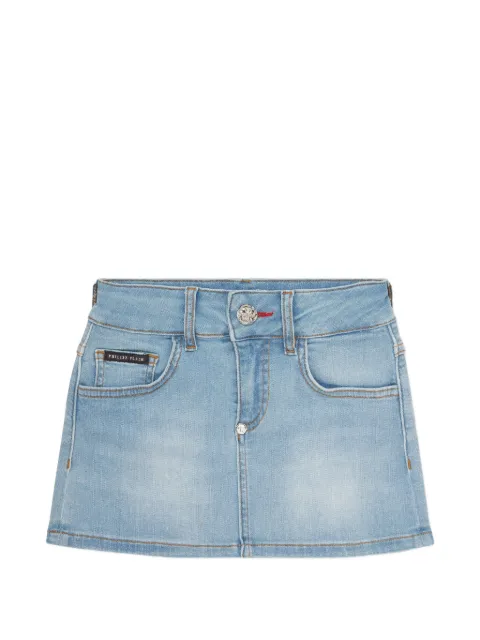 Philipp Plein Junior button denim skirt