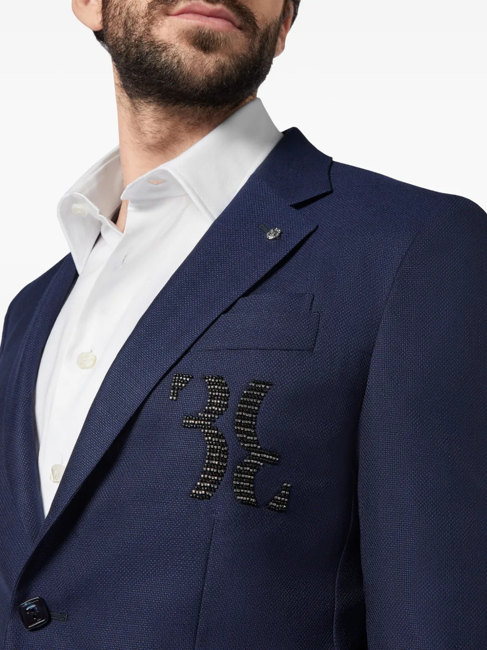 Billionaire Blazer met enkele rij knopen Blauw
