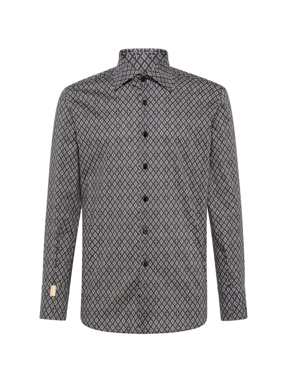 Billionaire geometric long-sleeved shirt - Nero