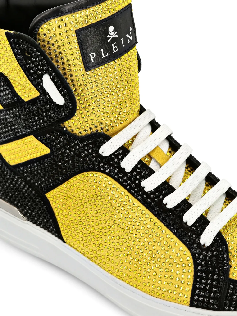 Philipp Plein Money Beast sneakers verfraaid met stras Geel