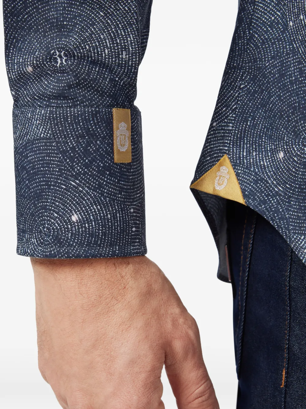 Billionaire Overhemd met print Blauw