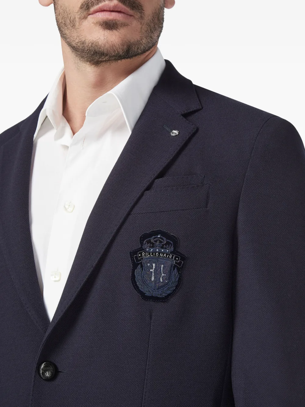 Billionaire Blazer met logodetail Blauw