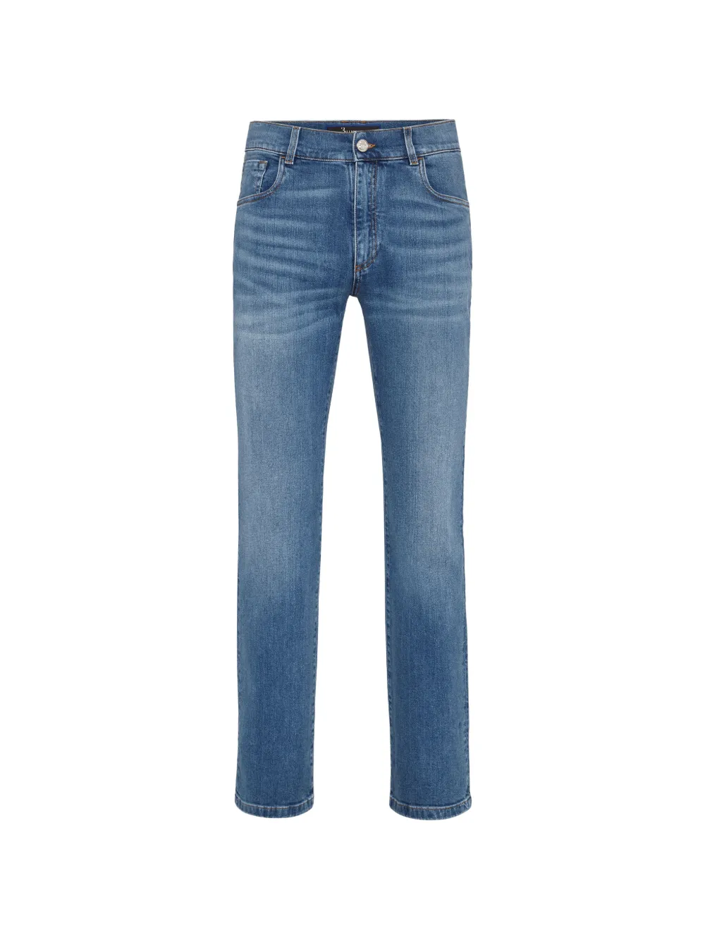 Billionaire embroidered five-pocket jeans - Blu