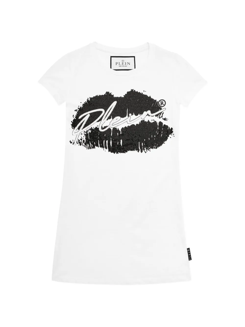Philipp Plein Junior kiss Plein T-shirt dress - Bianco