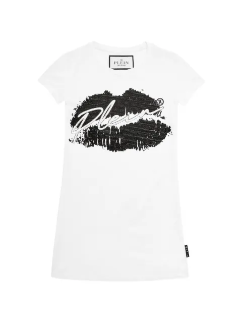 Philipp Plein Junior kiss Plein T-shirt dress