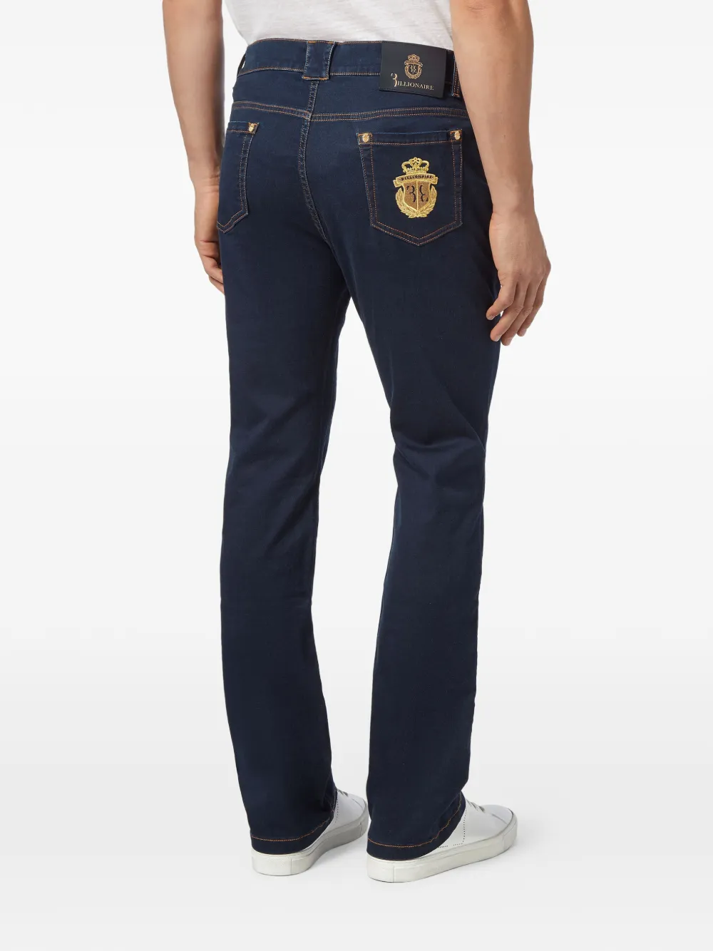 Billionaire Jeans met vijf zakken en borduurwerk Blauw