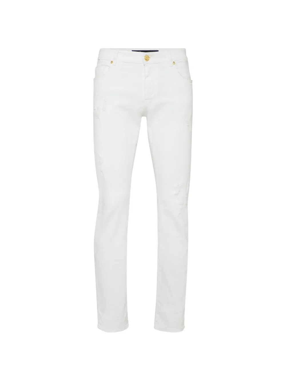 Billionaire embroidered straight jeans - Bianco