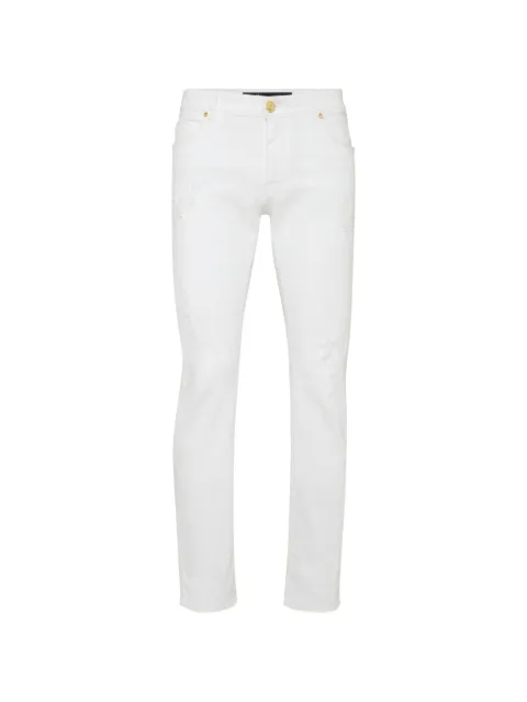 Billionaire embroidered straight jeans