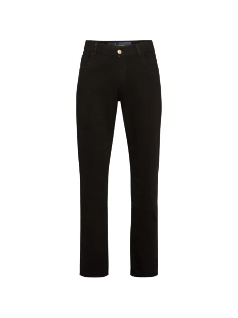 Billionaire embroidered five-pocket jeans