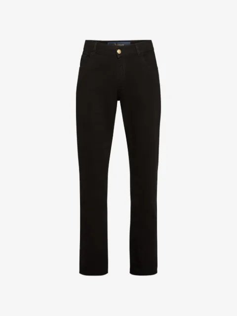 Billionaire embroidered five-pocket jeans