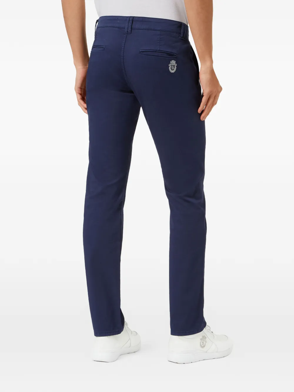 Billionaire Chino met logo Blauw