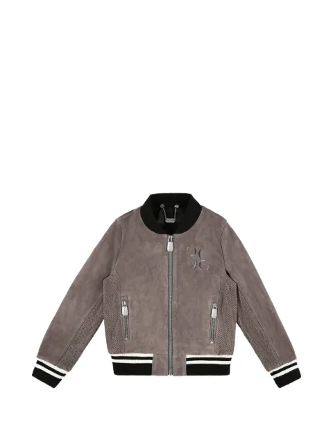 Billionaire Kids logo-embroidery bomber jacket