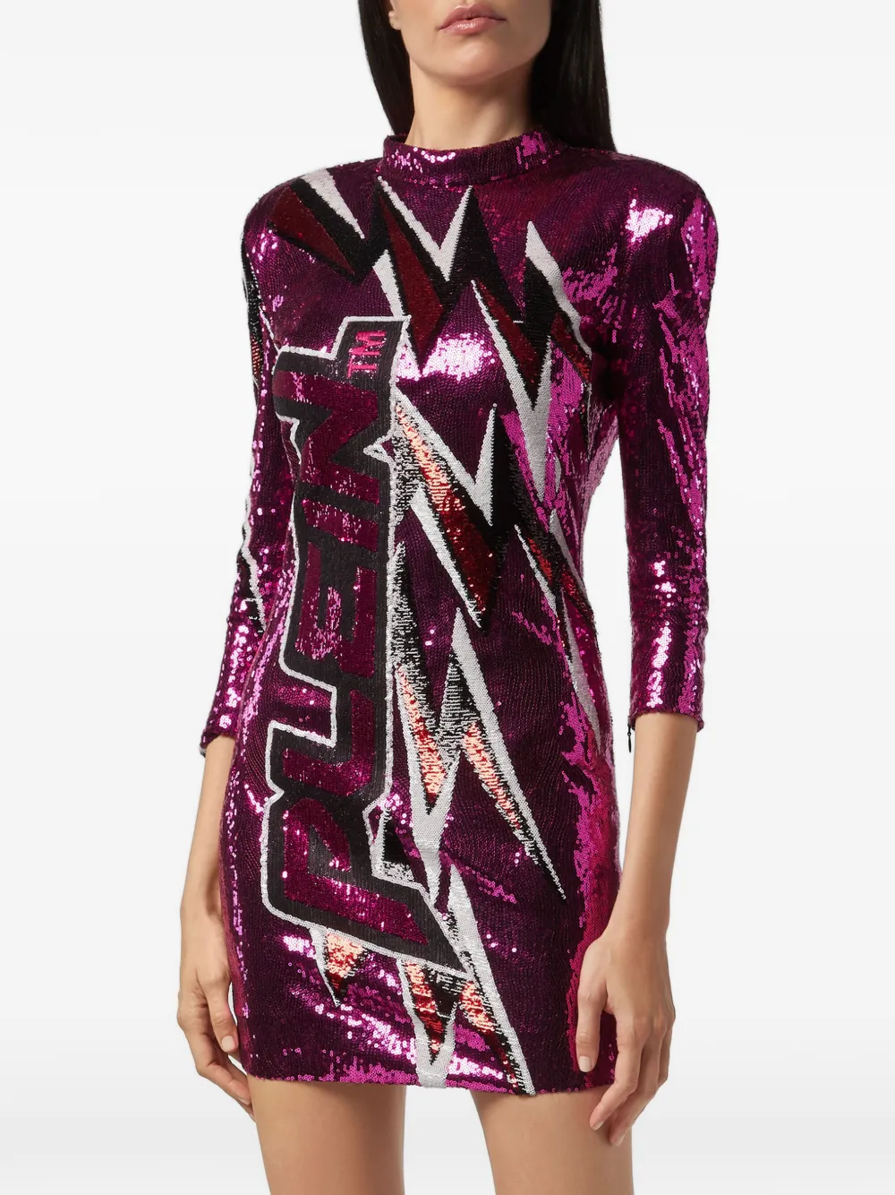 Philipp Plein open-back sequinned dress - Rosa