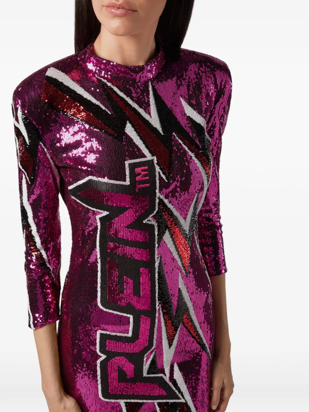 Philipp Plein Jurk met pailletten Roze
