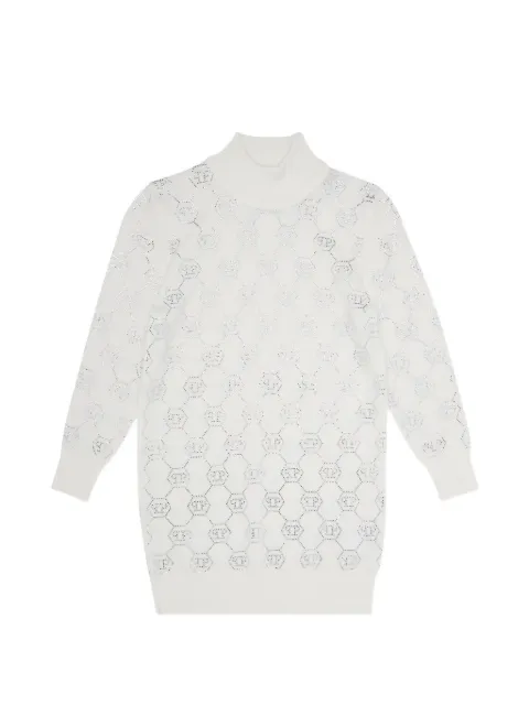 Philipp Plein Junior monogram knit dress