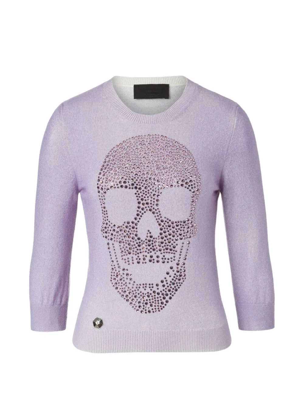 Philipp Plein rhinestone skull top - Rosa