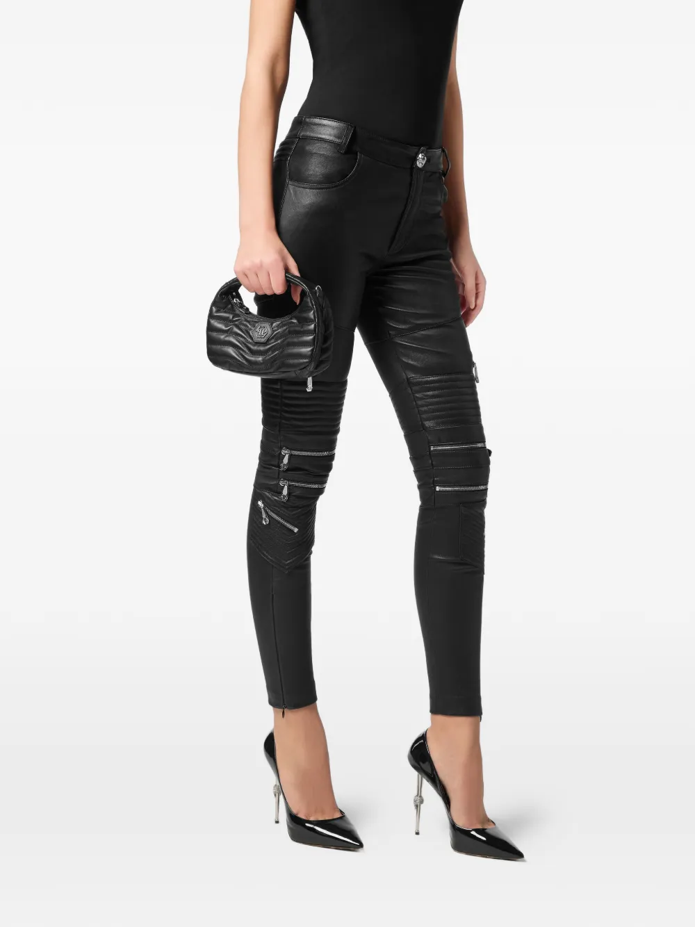  Philipp Plein Bolso Mini Acolchado - Negro 