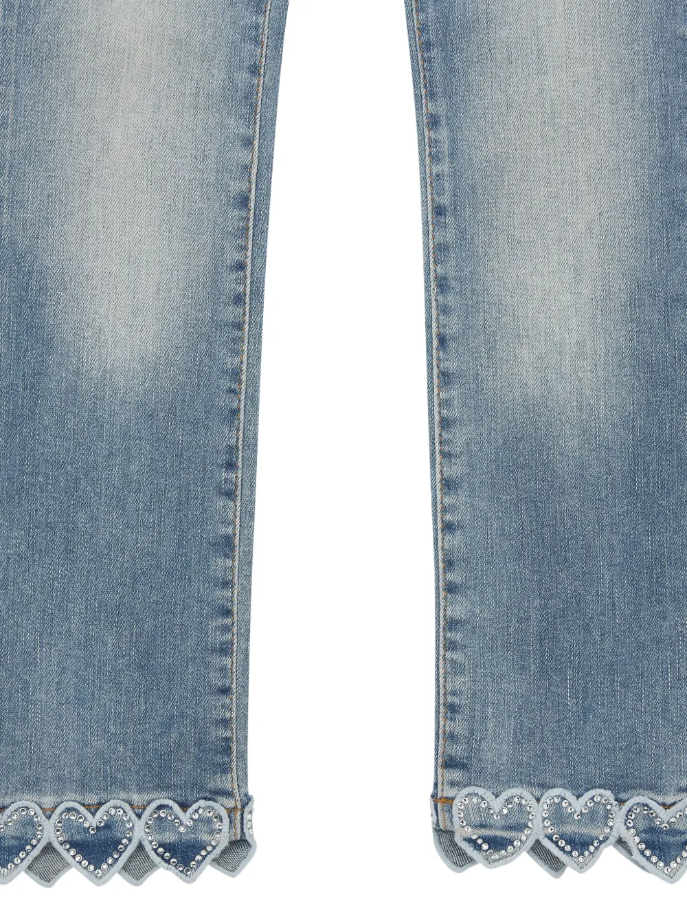 Philipp Plein Junior Jeans met hart-detail Blauw
