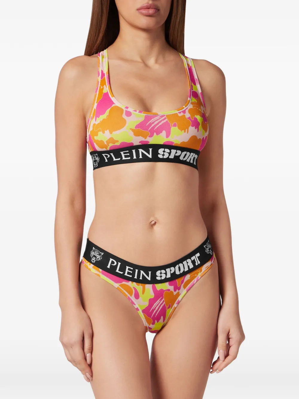  Plein Sport Ensemble Sous-vêtements De Sport à Motif Camouflage - Rose 