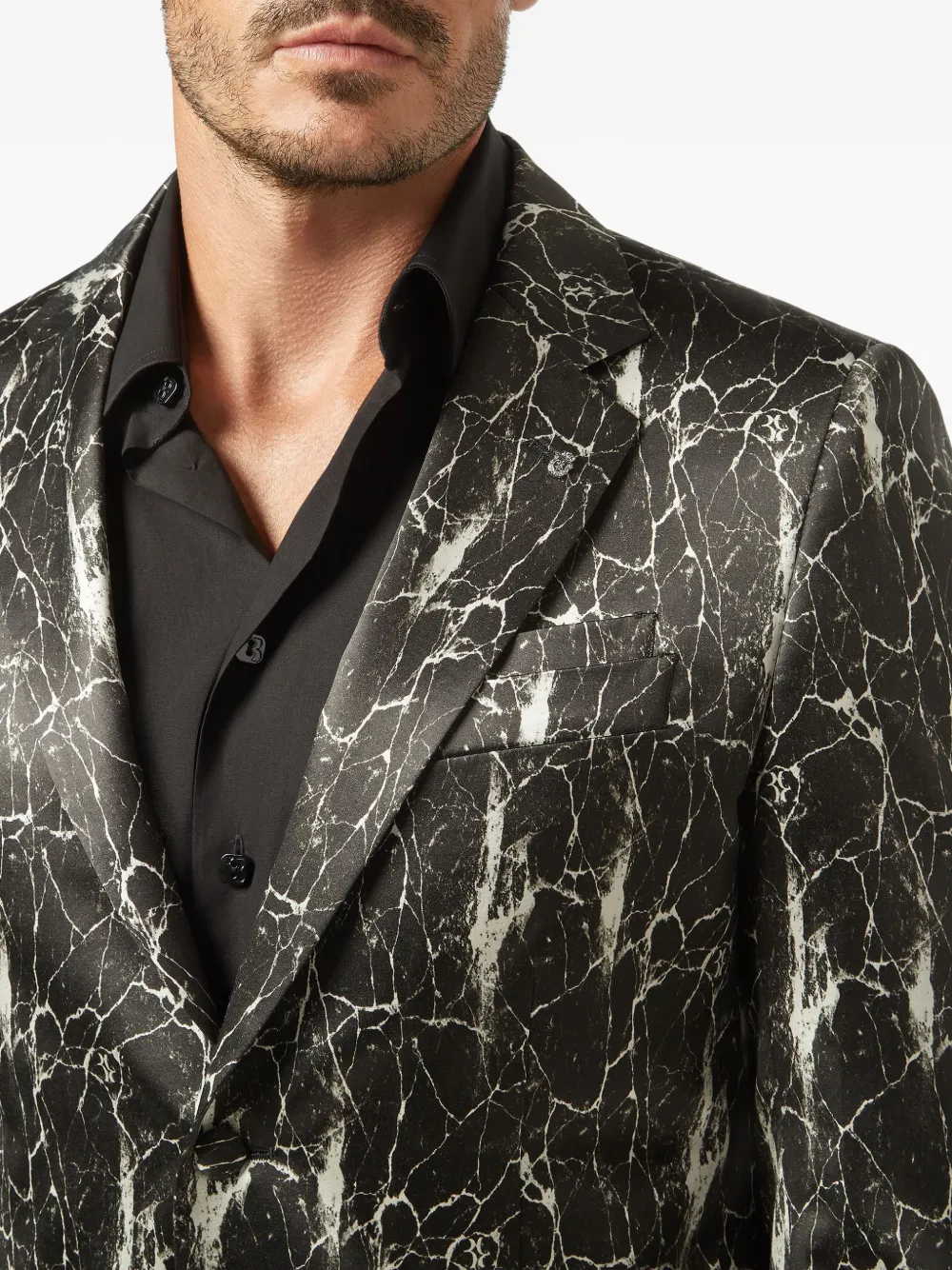Billionaire Blazer met marmer-effect Zwart