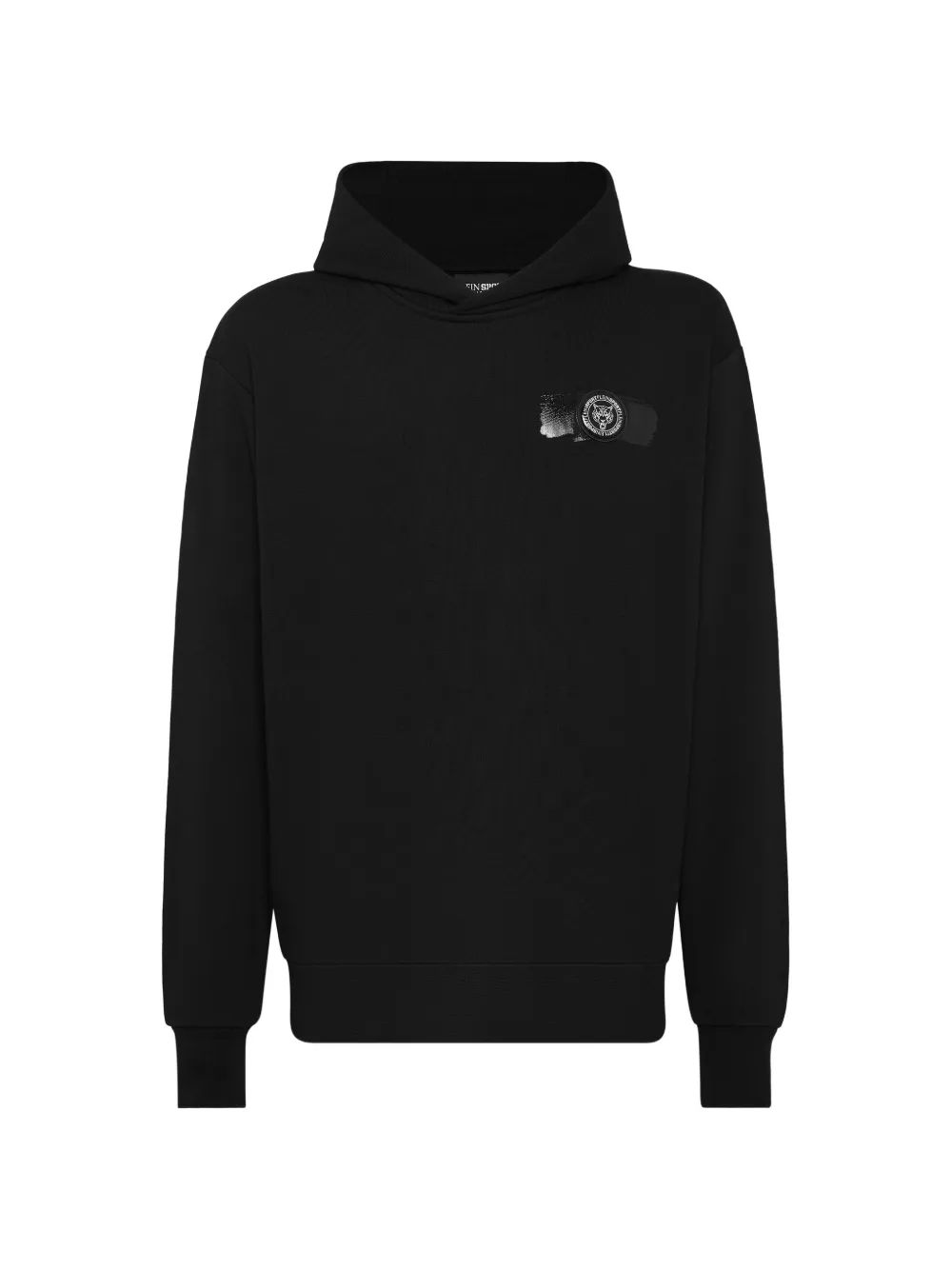 Plein Sport tiger-patch hoodie - Nero