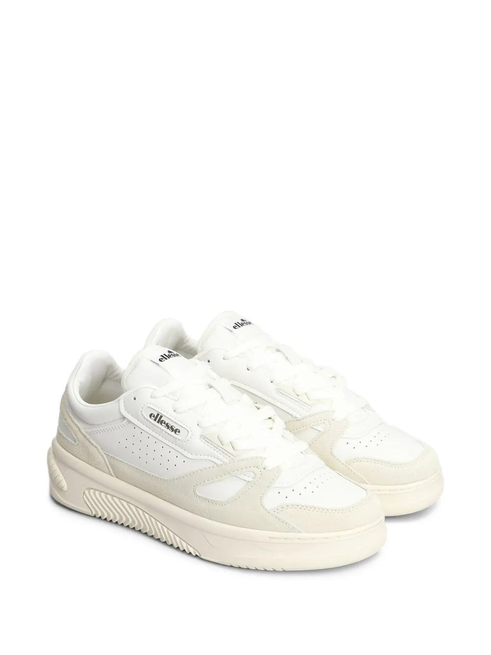 Ellesse Miles leren sneakers met vlakken Wit