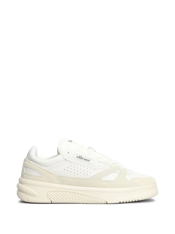 Ellesse Miles Panelled lace-up Leather Sneakers | White