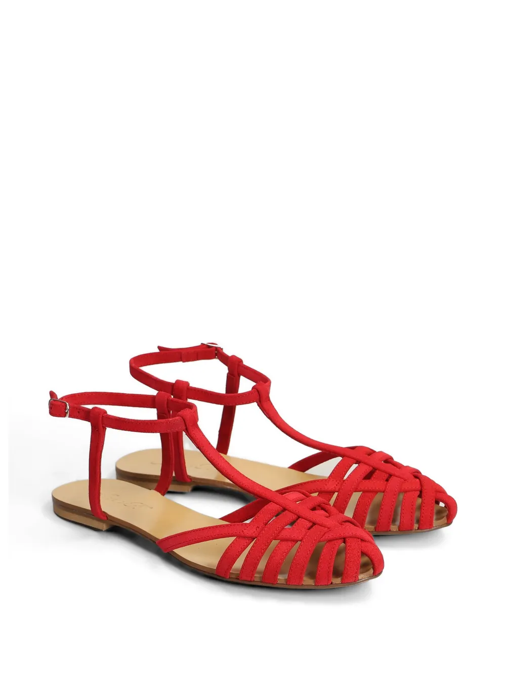 Anna F. cage-strap sandals Rood
