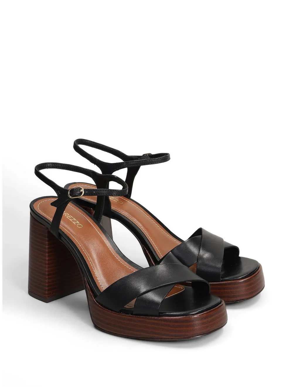 Arezzo Sandalen met plateauzool en gekruiste bandjes Zwart