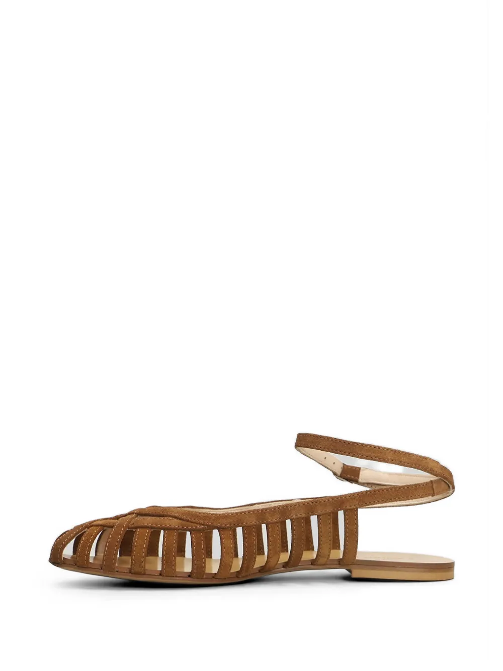 Anna F. cage-strap suede sandals Bruin