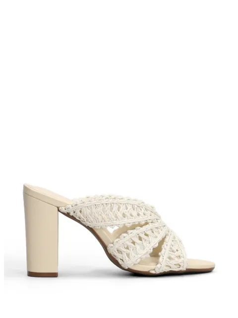 Arezzo woven crossover-strap sandals
