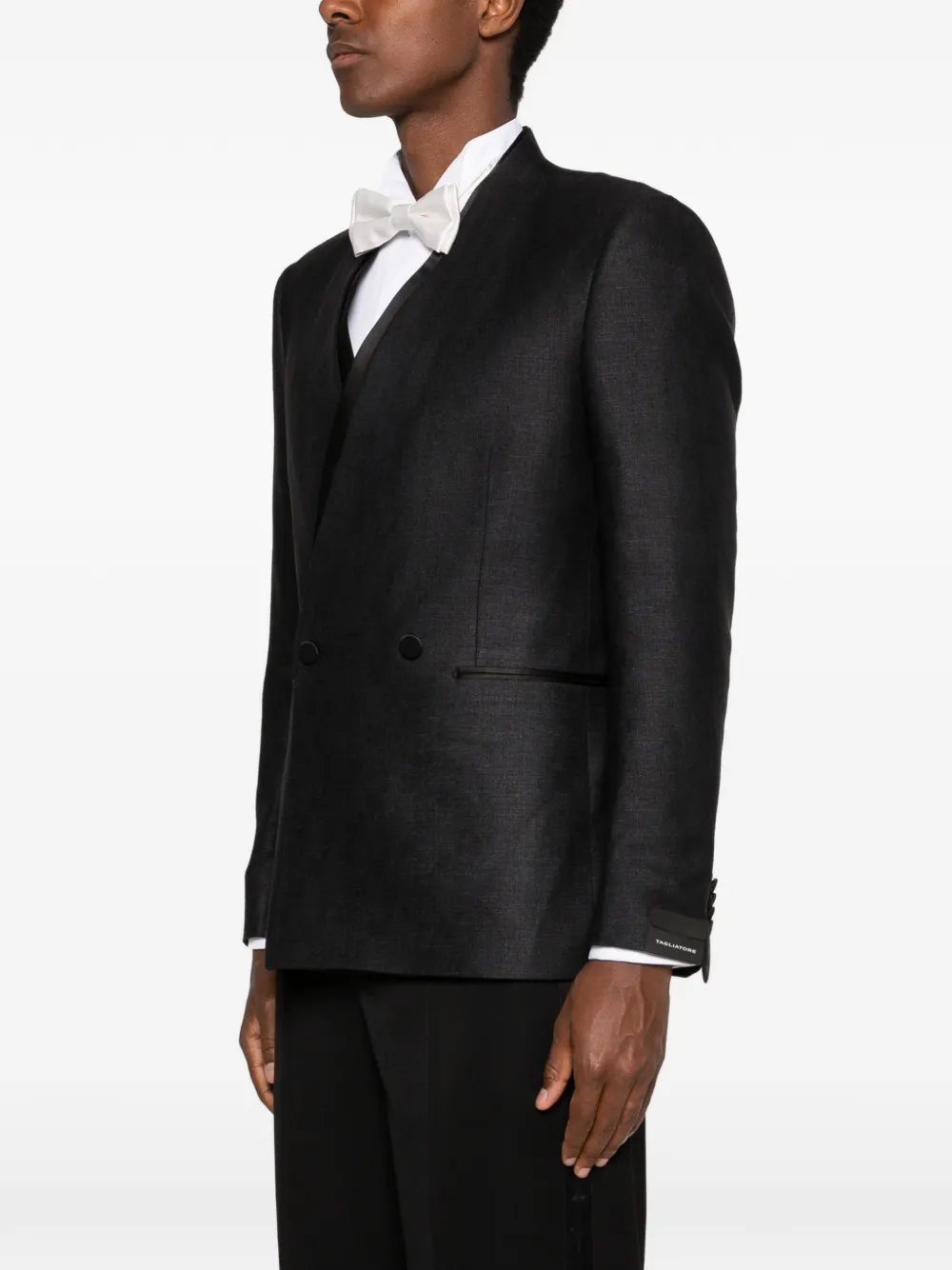 Tagliatore Alex blazer met satijnen afwerking Zwart