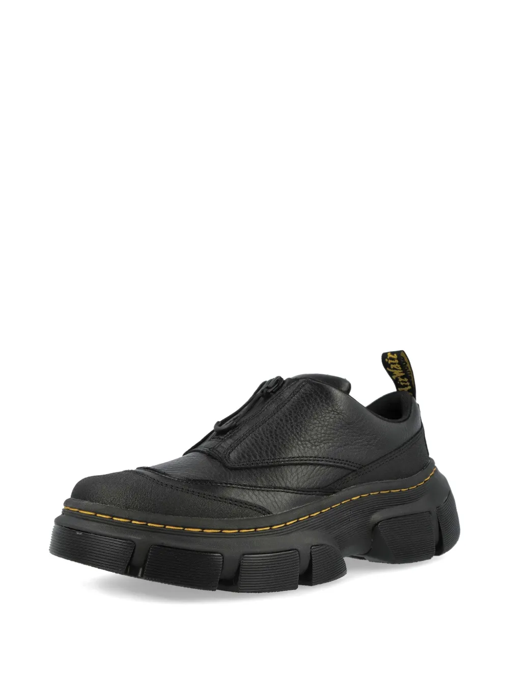 Dr. Martens DMXL leren schoenen met plateauzool en rits Zwart