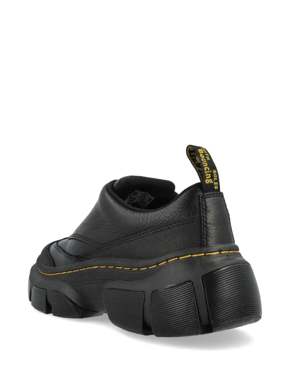 Dr. Martens DMXL leren schoenen met plateauzool en rits Zwart