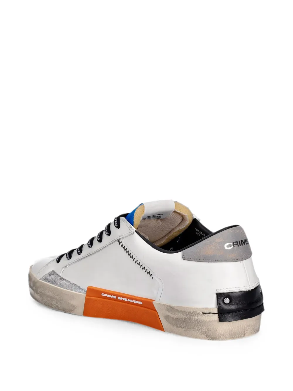 Crime London distressed-effect leather sneakers Wit