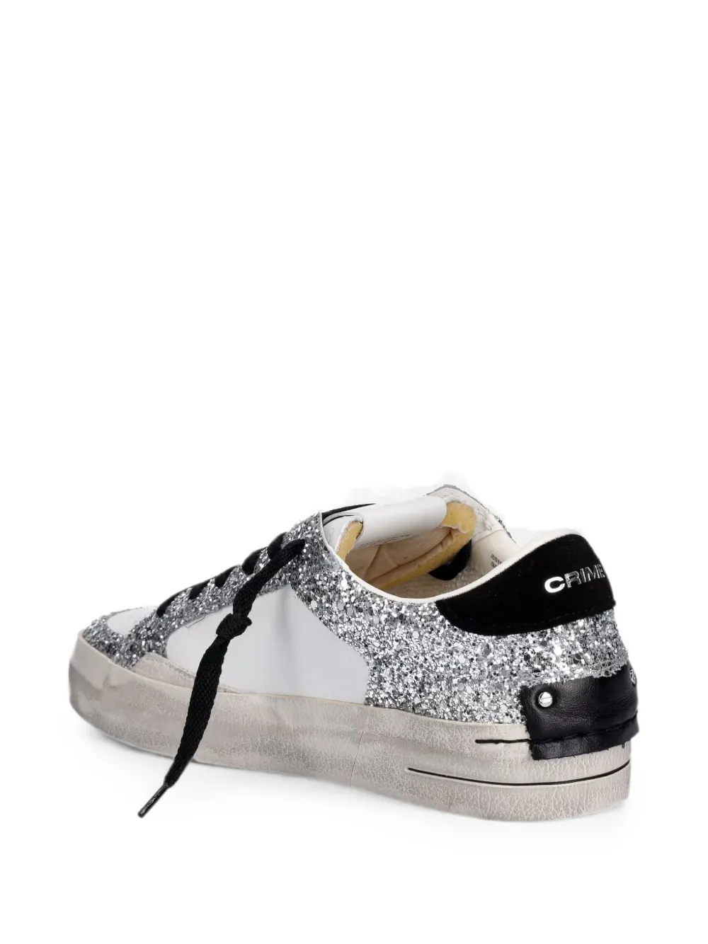 Crime London glitter-embellished sneakers Wit