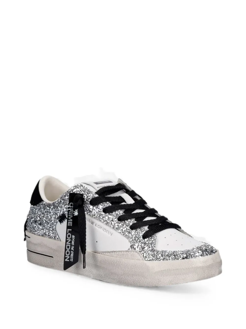 Crime London glitter-embellished sneakers Wit