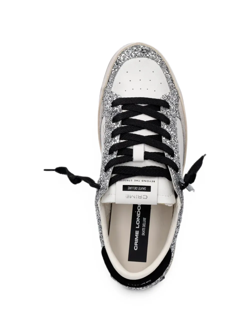 Crime London glitter-embellished sneakers Wit