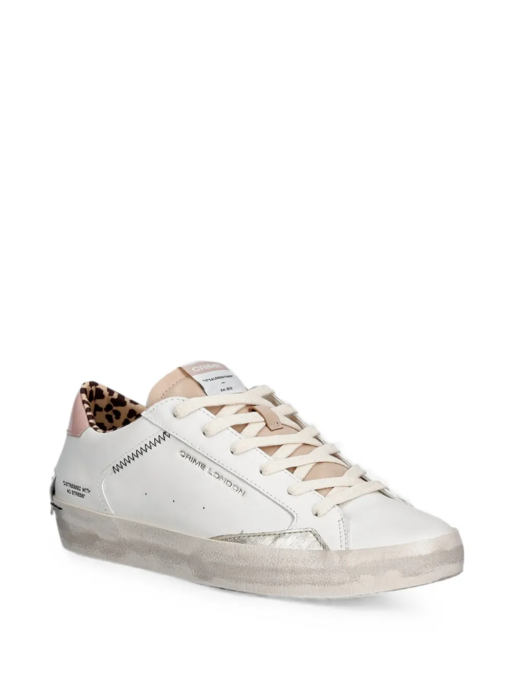 Crime London Distressed sneakers Wit
