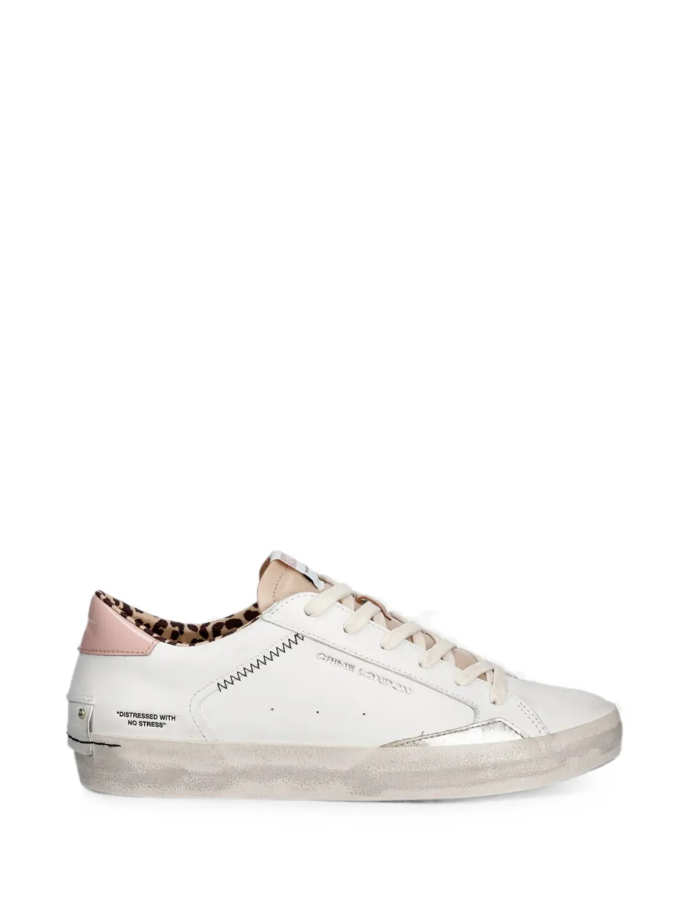 Crime London Distressed sneakers Wit