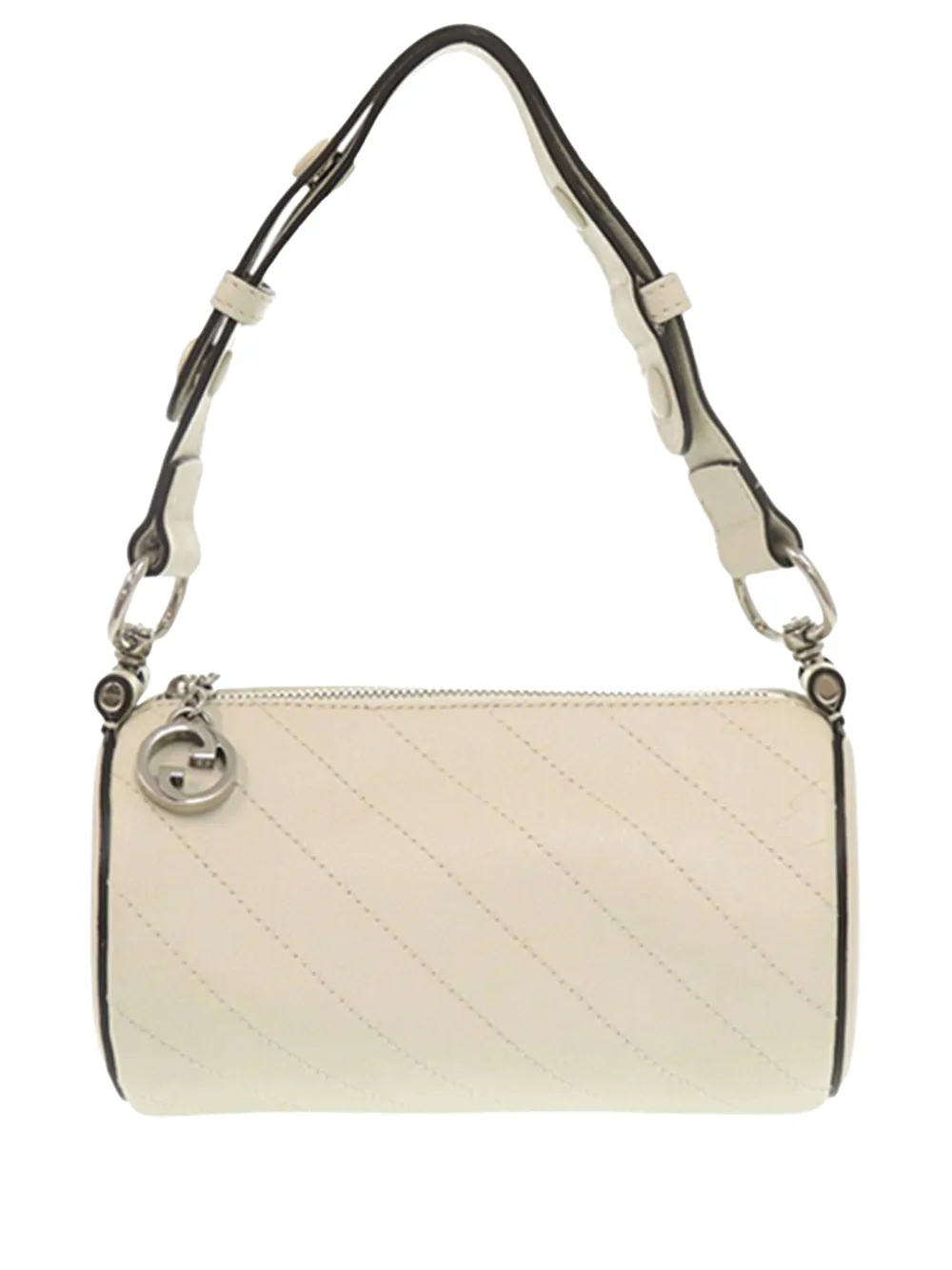 Gucci Pre-Owned 2016-2026 Mini Leather Blondie Barrel shoulder bag - Bianco