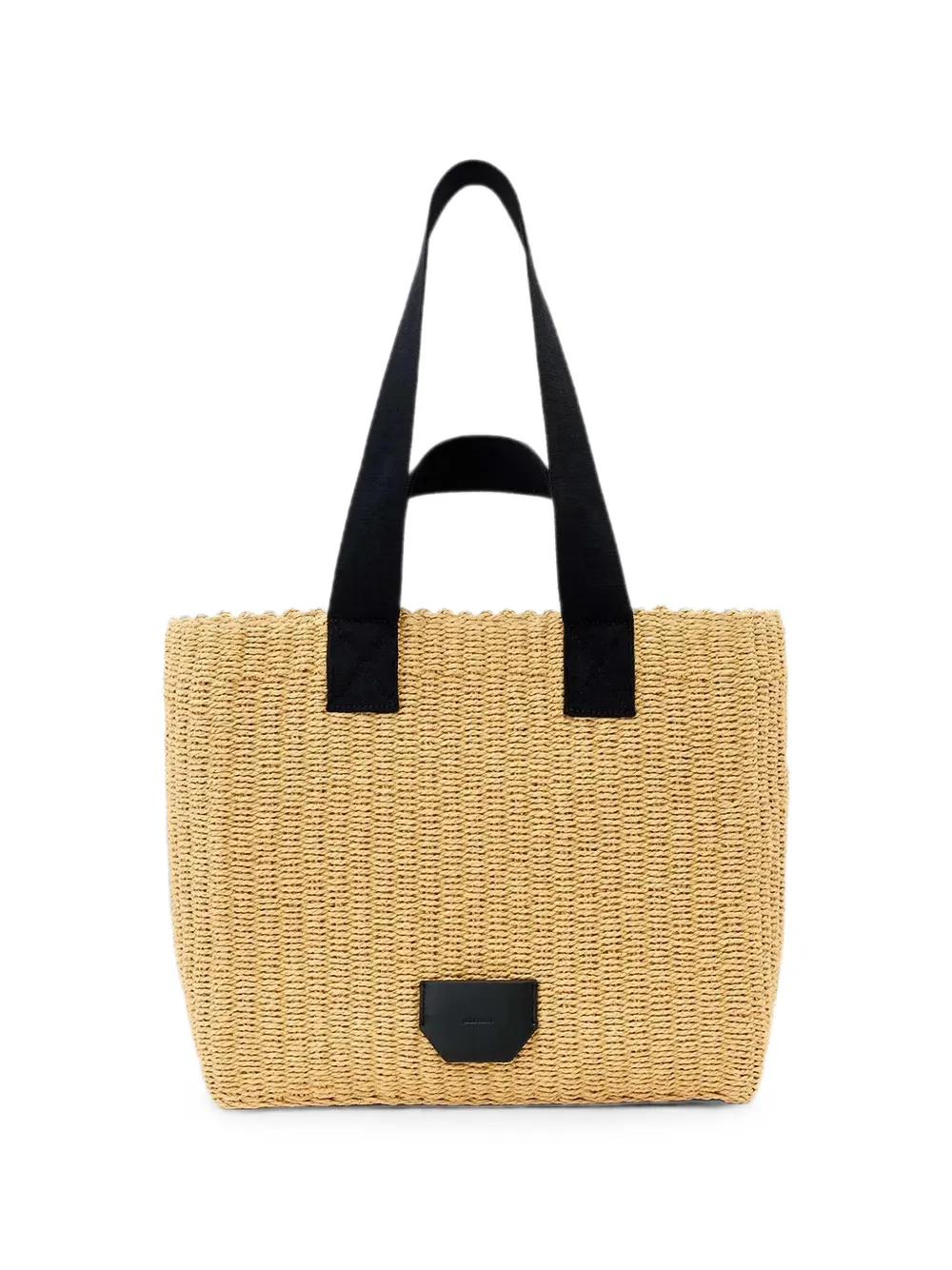 AllSaints Izzy woven logo-patch tote bag - Toni neutri