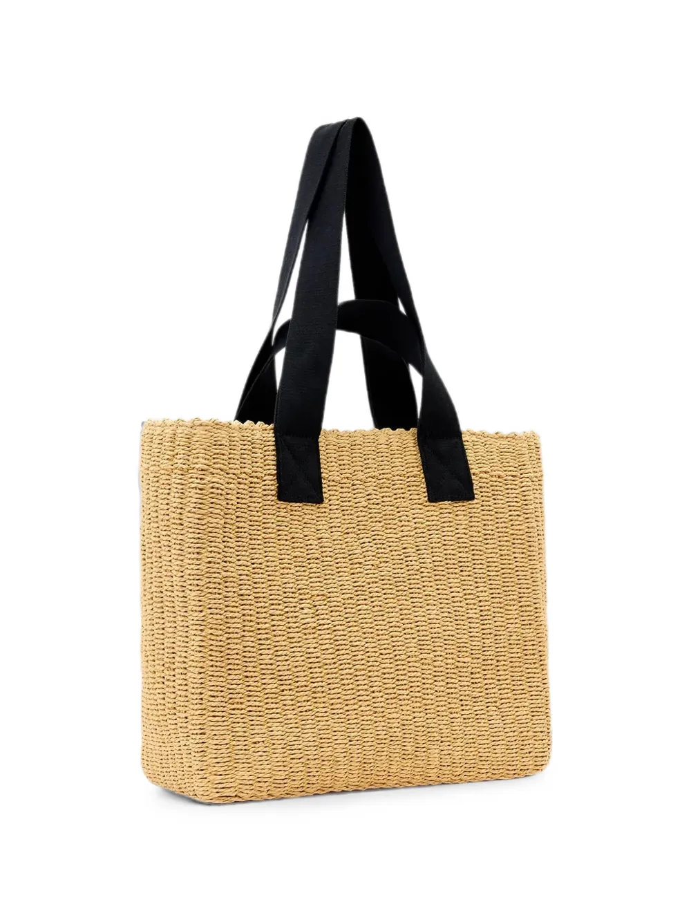 AllSaints Izzy geweven shopper met logo-patch Beige