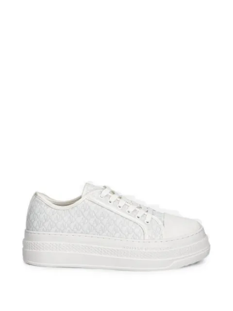 Armani Exchange monogram-jacquard platform sneakers
