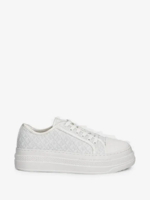 Armani Exchange monogram-jacquard platform sneakers