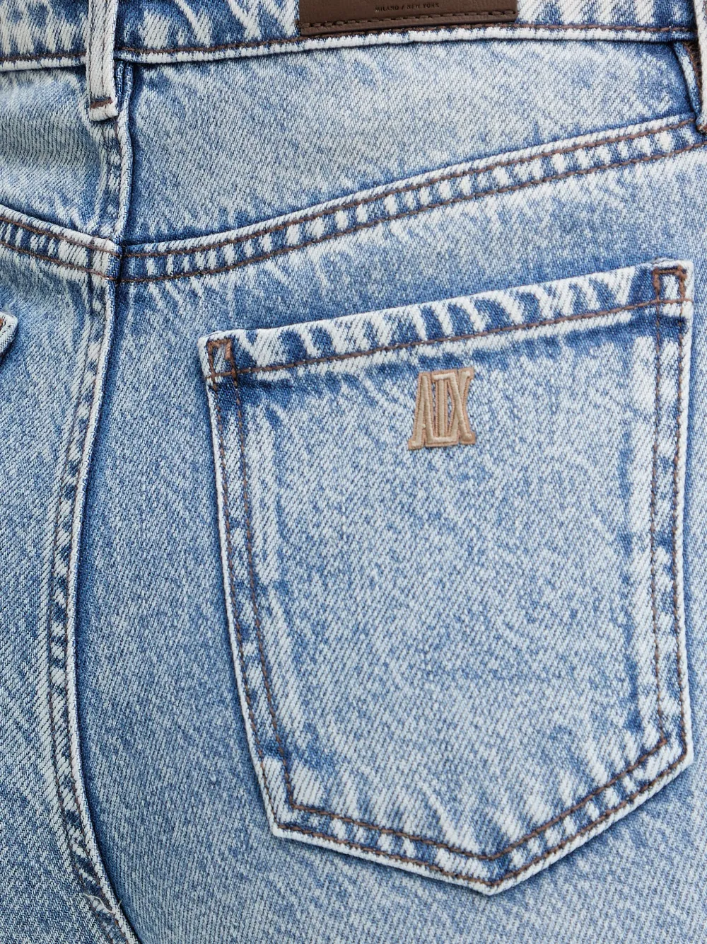 Armani Exchange Straight jeans met acid wassing Blauw