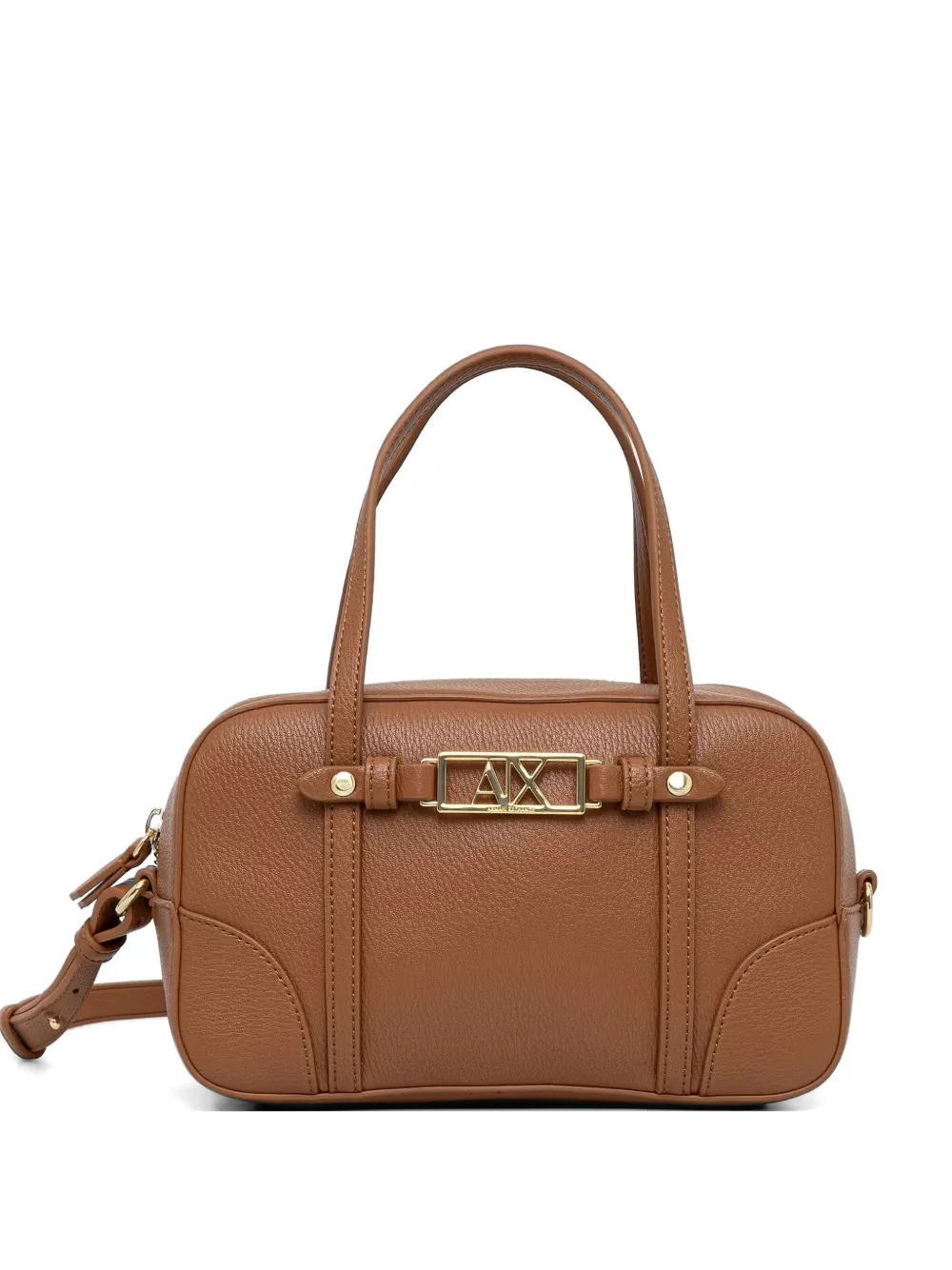 Armani Exchange logo-plaque tote bag - Marrone