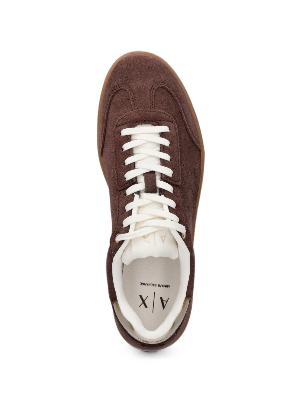 Armani Exchange perforated-logo sneakers Bruin